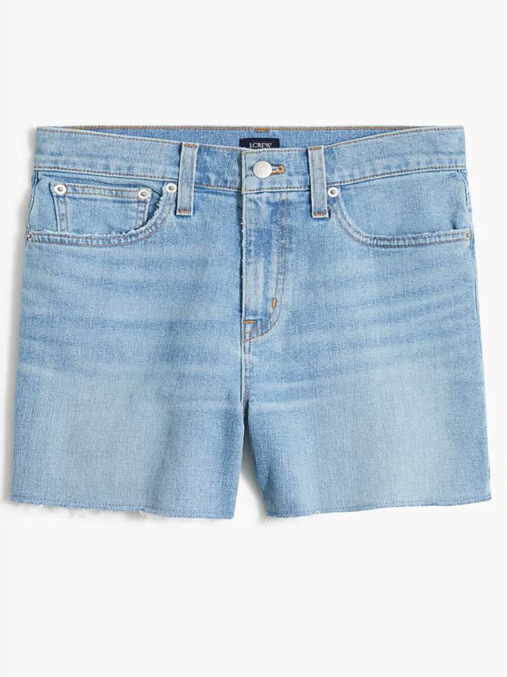J. Crew Mid-length Denim Shorts with Raw Hem | Size 27